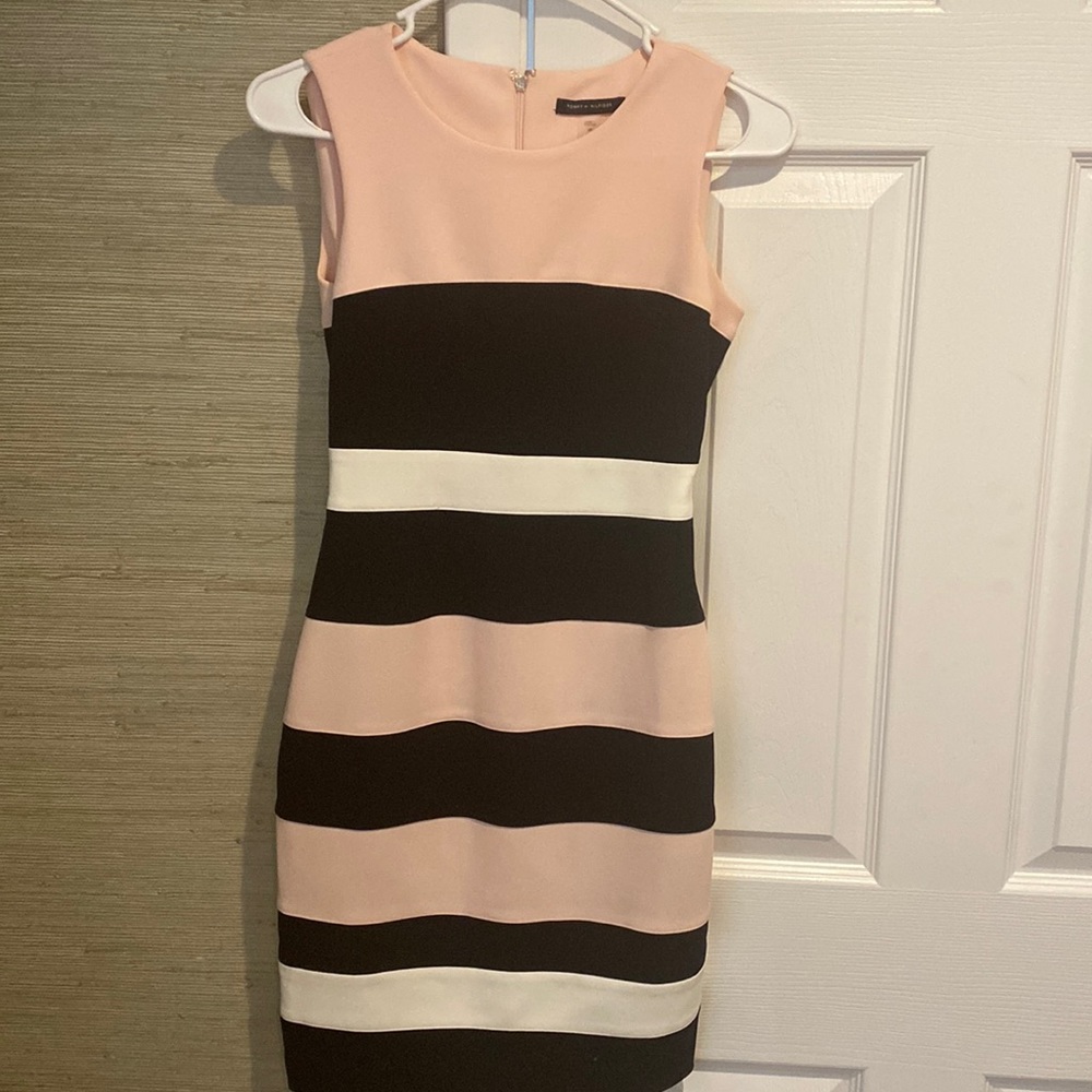 Tommy Hilfiger Blue, Pink and White striped dress. Size 0P